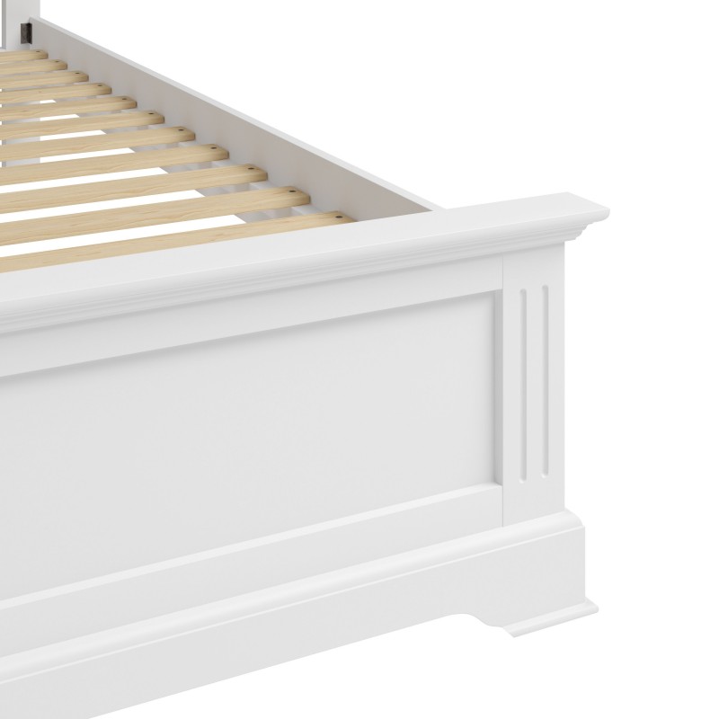 DC BP Double Bed Frame Classic White